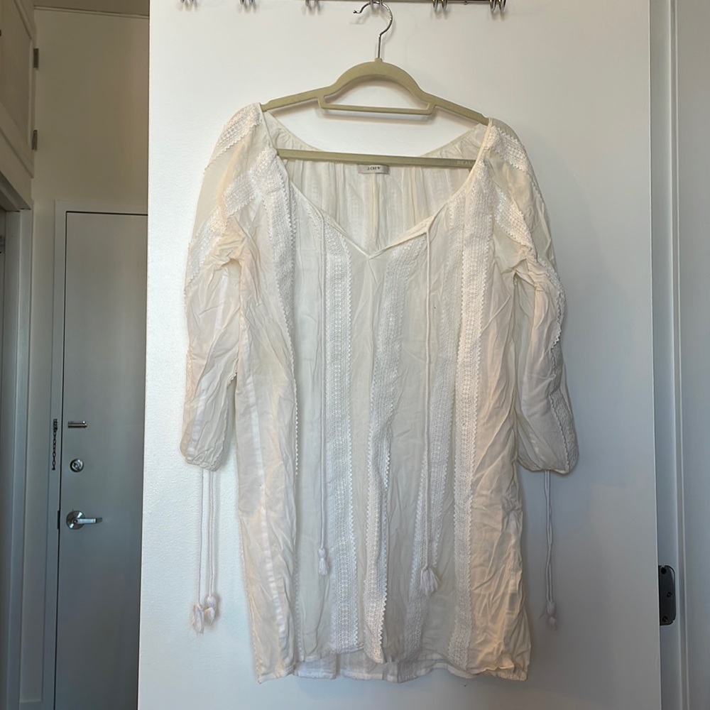 Jcrew white beach coverup